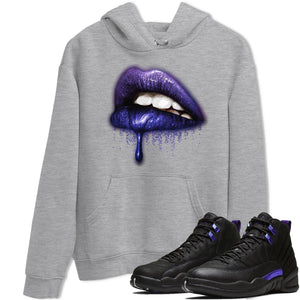 Dripping Lips Match Hoodie | Dark Concord