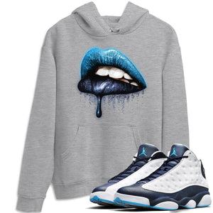Dripping Lips Match Hoodie | Obsidian