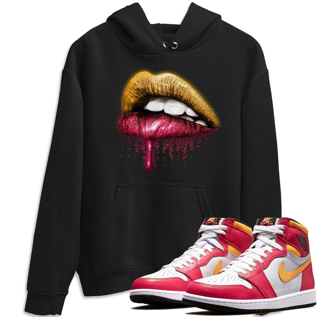 Dripping Lips Match Hoodie | Light Fusion Red