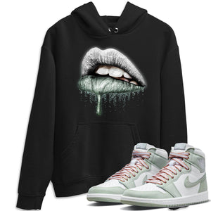 Dripping Lips Match Hoodie | Seafoam