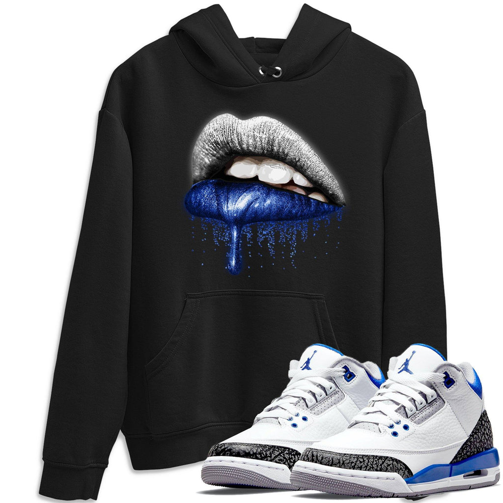 Dripping Lips Match Hoodie | Racer Blue