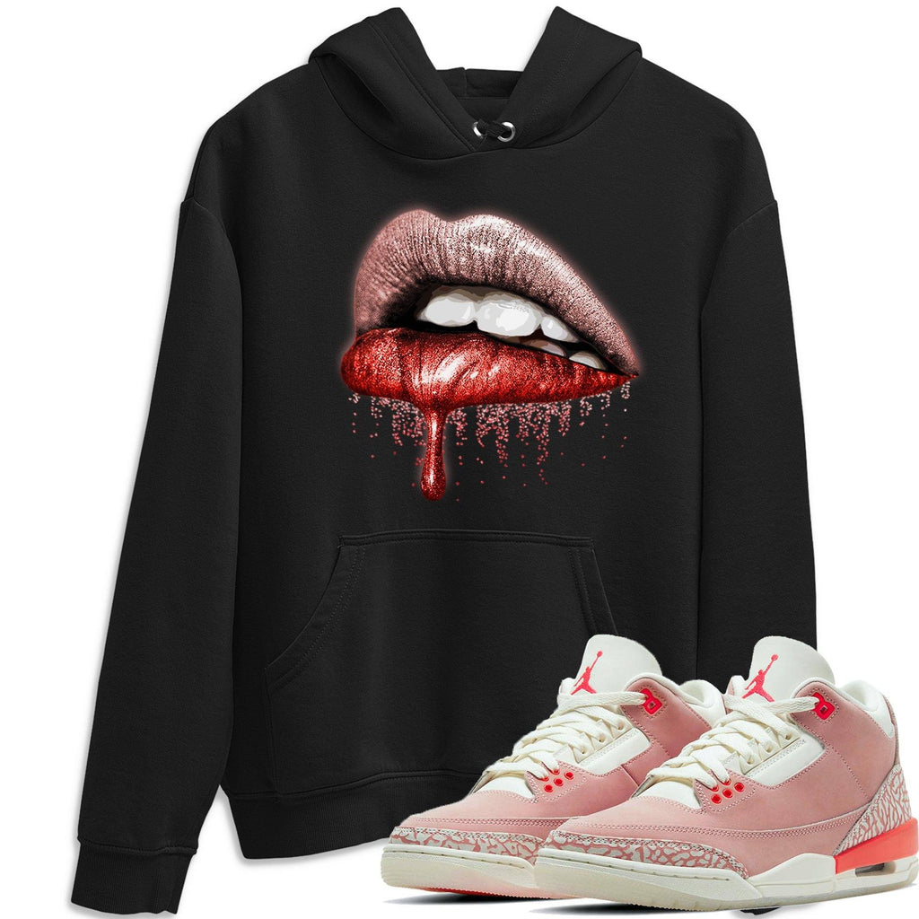 Dripping Lips Match Hoodie | Rust Pink