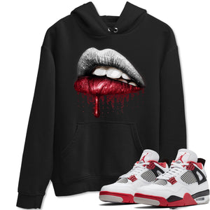 Dripping Lips Match Hoodie | Fire Red