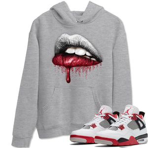 Dripping Lips Match Hoodie | Fire Red