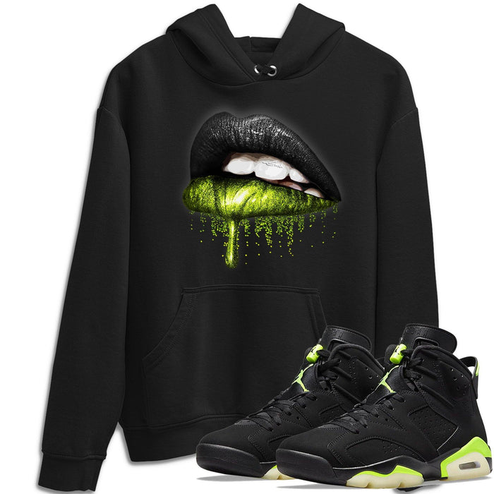 Dripping Lips Match Hoodie | Electric Green