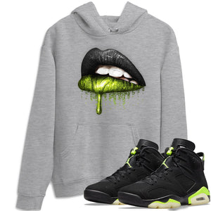 Dripping Lips Match Hoodie | Electric Green