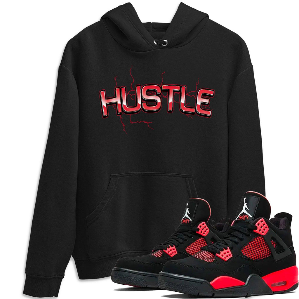 Electric Hustle Match Hoodie | Red Thunder