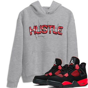 Electric Hustle Match Hoodie | Red Thunder