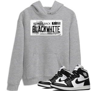 J Plate Match Hoodie | Black White