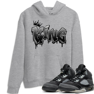 King Graffiti Match Hoodie | Anthracite