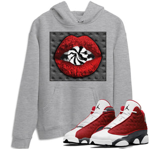 Lips Candy Match Hoodie | Red Flint