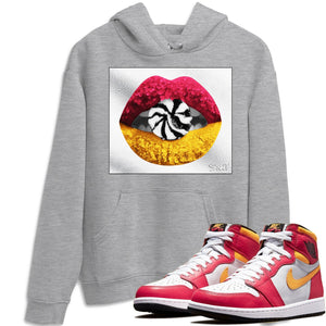 Lips Candy Match Hoodie | Light Fusion Red