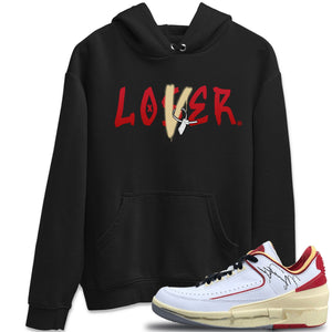 Loser Lover Match Hoodie | White Red
