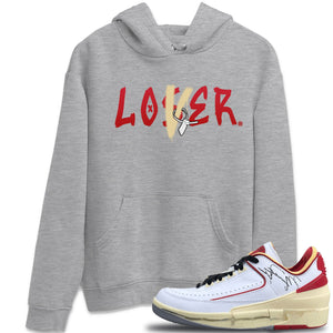 Loser Lover Match Hoodie | White Red