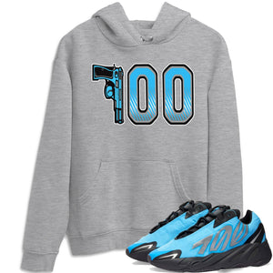 Number 700 Match Hoodie | Bright Cyan