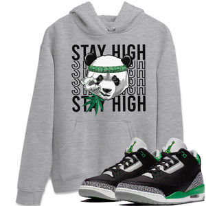 Panda Stay High Match Hoodie | Pine Green