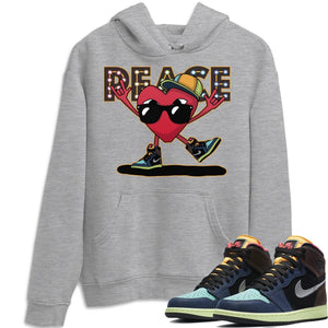 Peace Heart Match Hoodie | Bio Hack