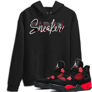 Sneaker Vibes Match Hoodie | Red Thunder