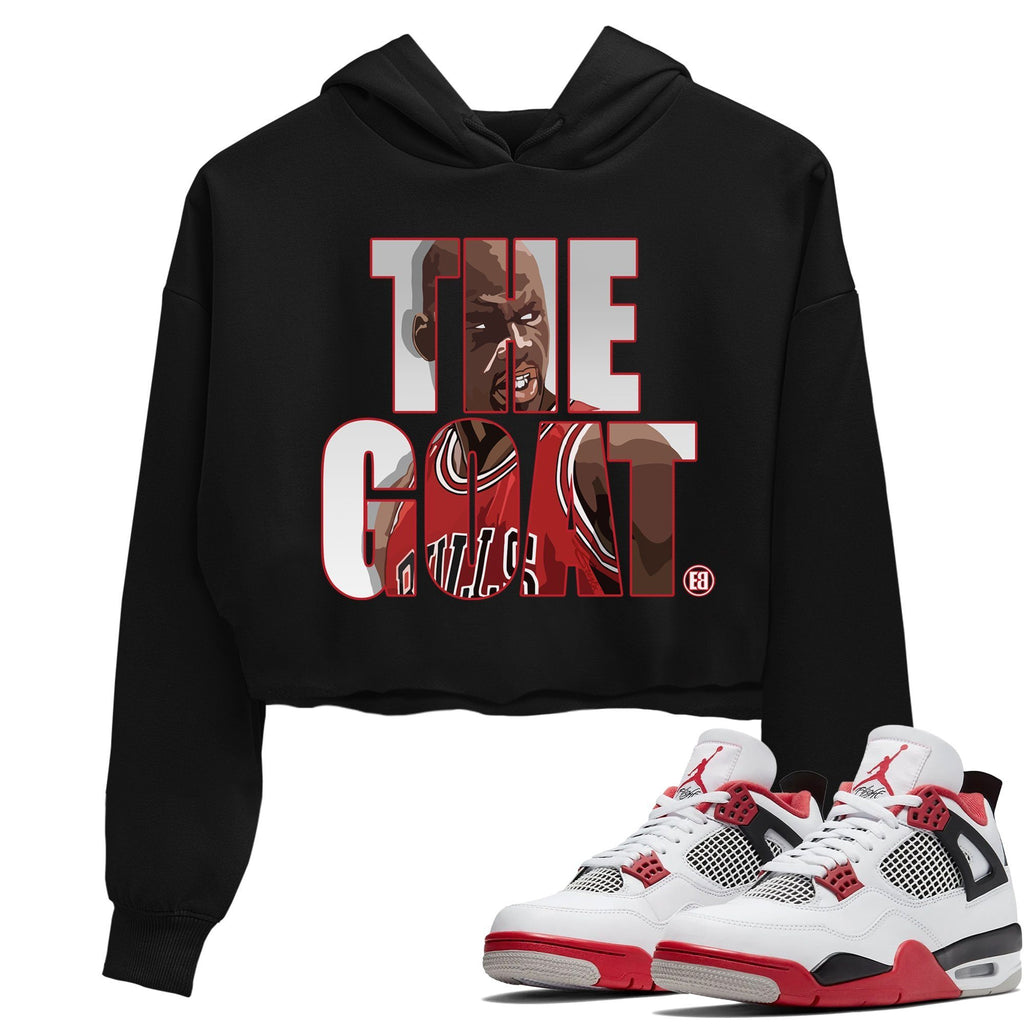 The Goat Match Crop Hoodie | Fire Red