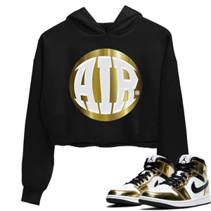 AIR Match Crop Hoodie | Metallic Gold