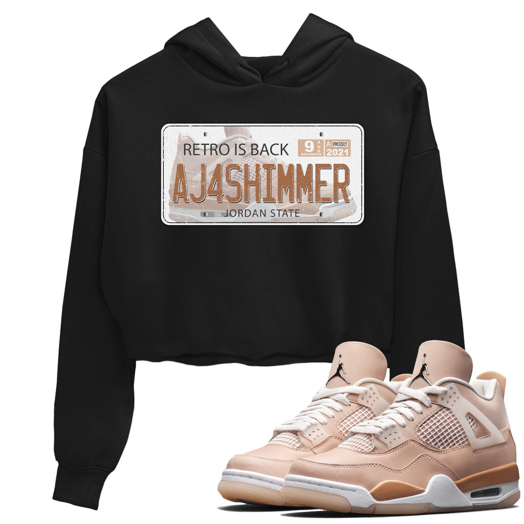 J Plate Match Crop Hoodie | Shimmer