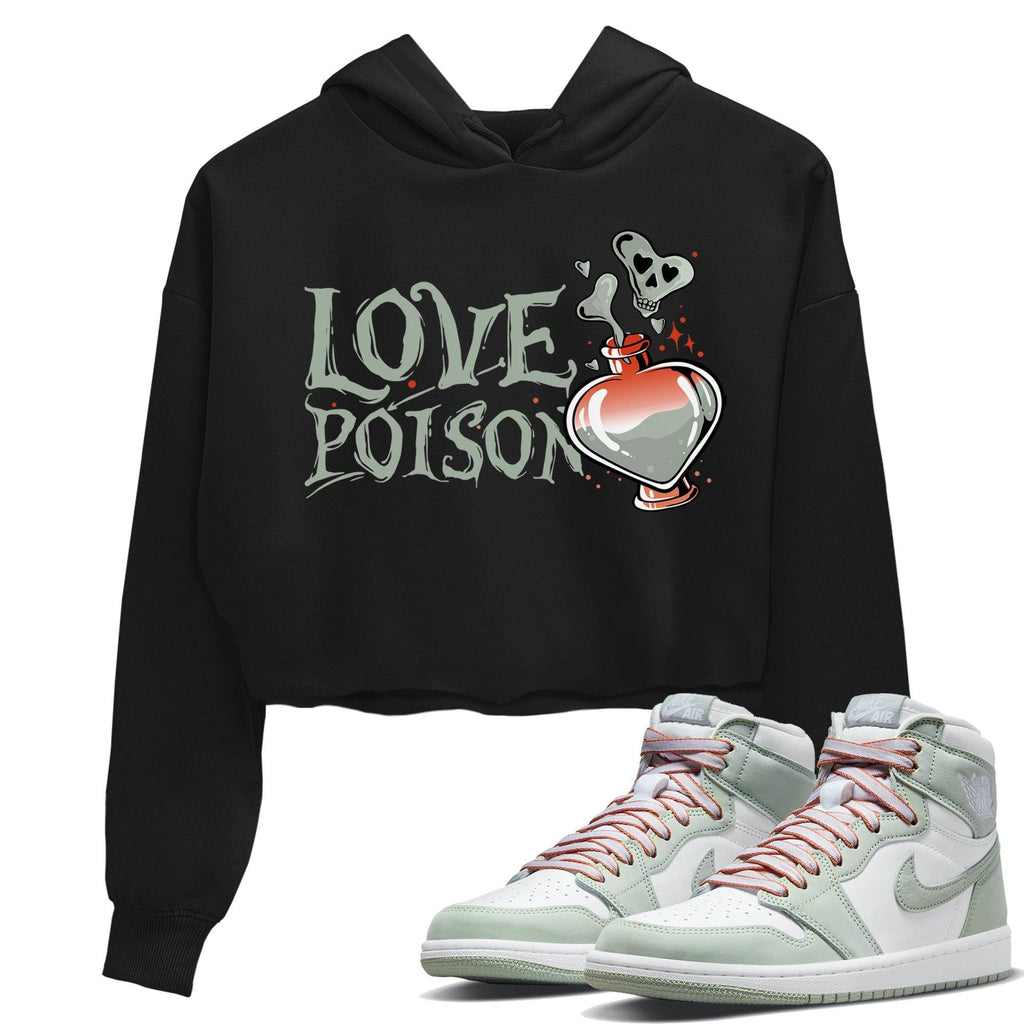 Love Poison Match Crop Hoodie | Seafoam