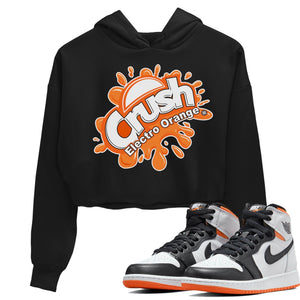 Crush Match Crop Hoodie | Electro Orange