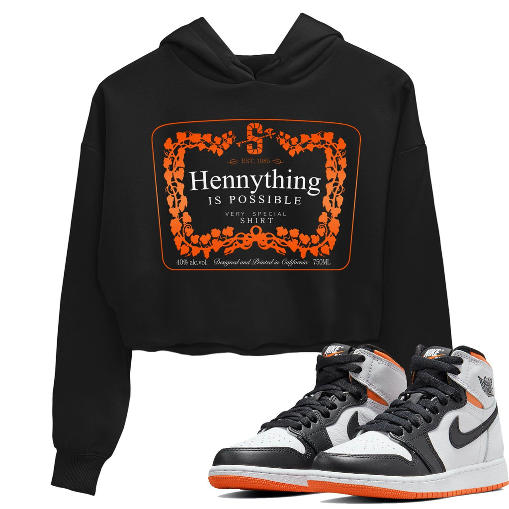 Hennything Match Crop Hoodie | Electro Orange