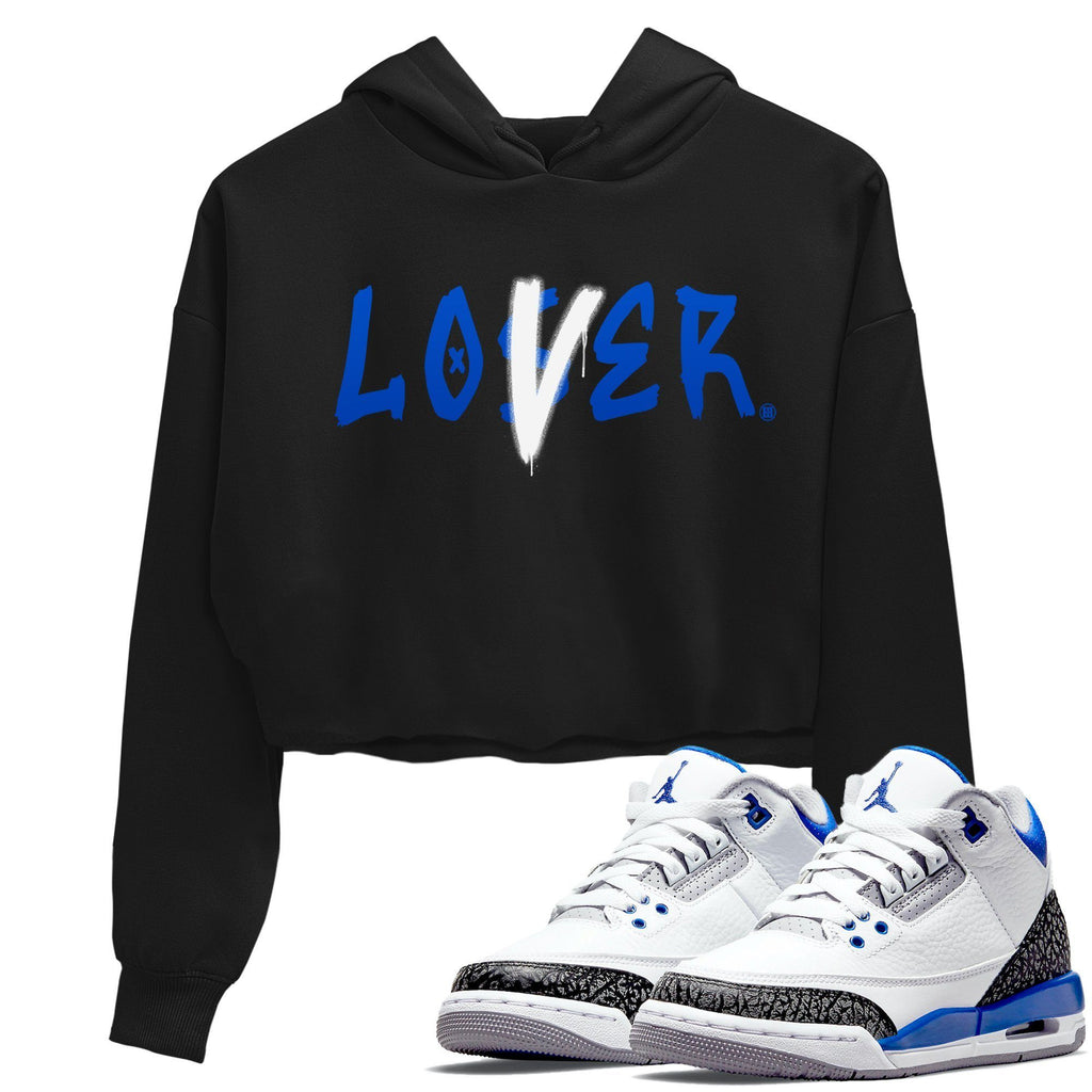 Loser Lover Match Crop Hoodie | Racer Blue