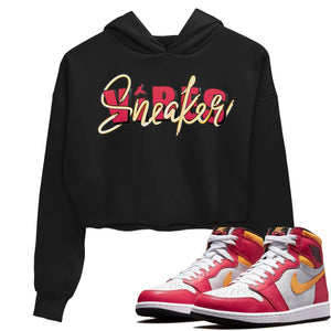 Sneaker Vibes Match Crop Hoodie | Light Fusion Red