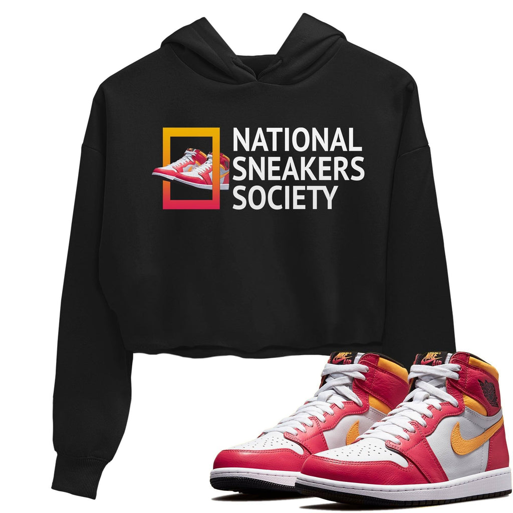 National Sneakers Match Crop Hoodie | Light Fusion Red