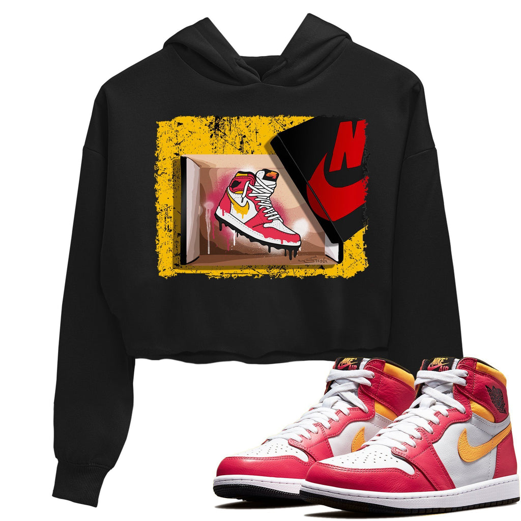 New Kicks Match Crop Hoodie | Light Fusion Red