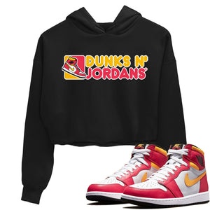 Dunks N J Match Crop Hoodie | Light Fusion Red