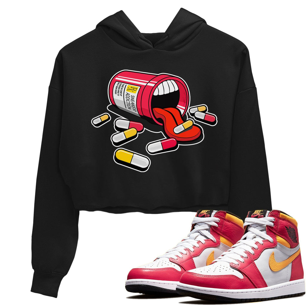 Sneaker Addiction Match Crop Hoodie | Light Fusion Red