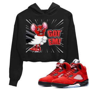 T&J Got Em Match Crop Hoodie | Raging Bull