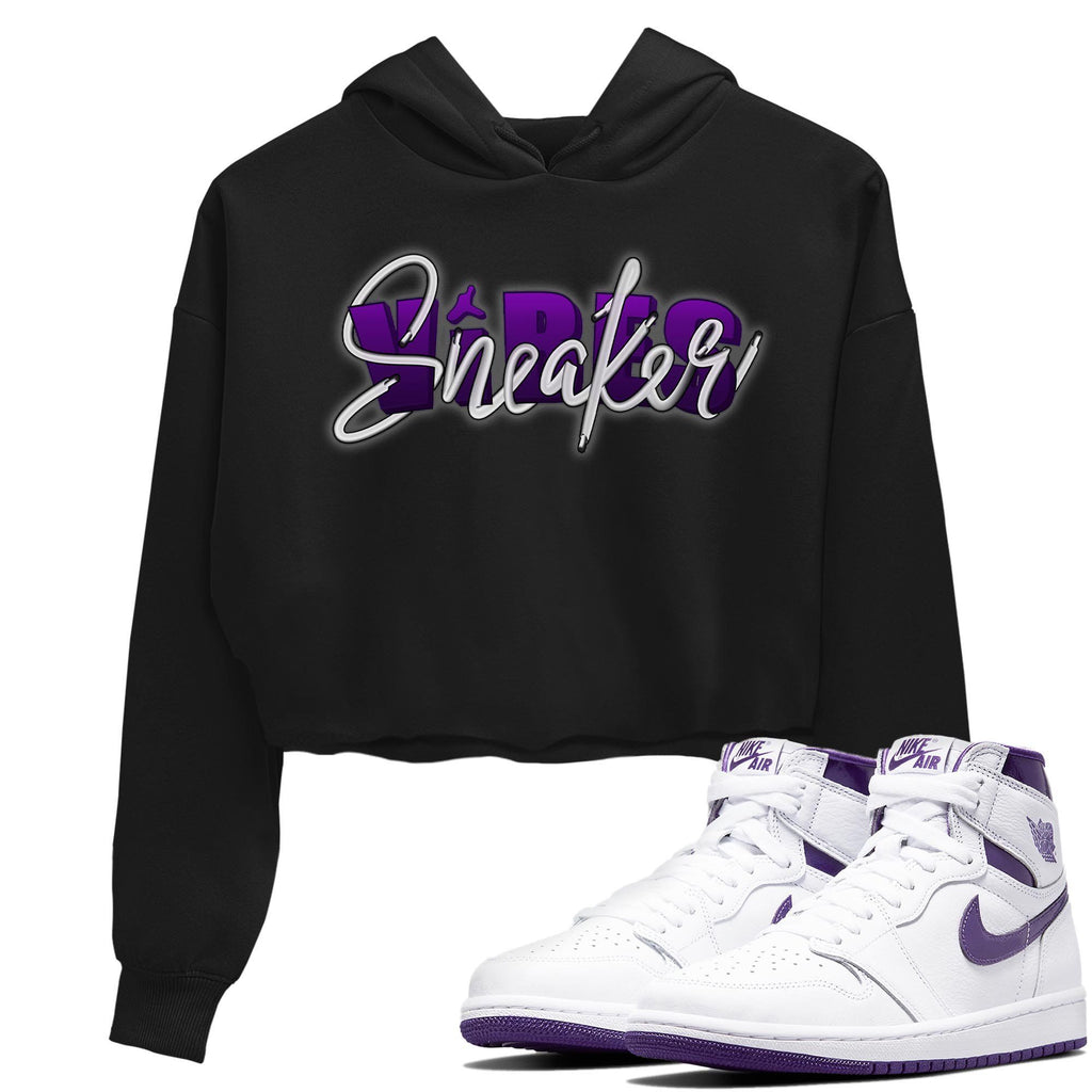 Sneaker Vibes Match Crop Hoodie | WMNS Court Purple