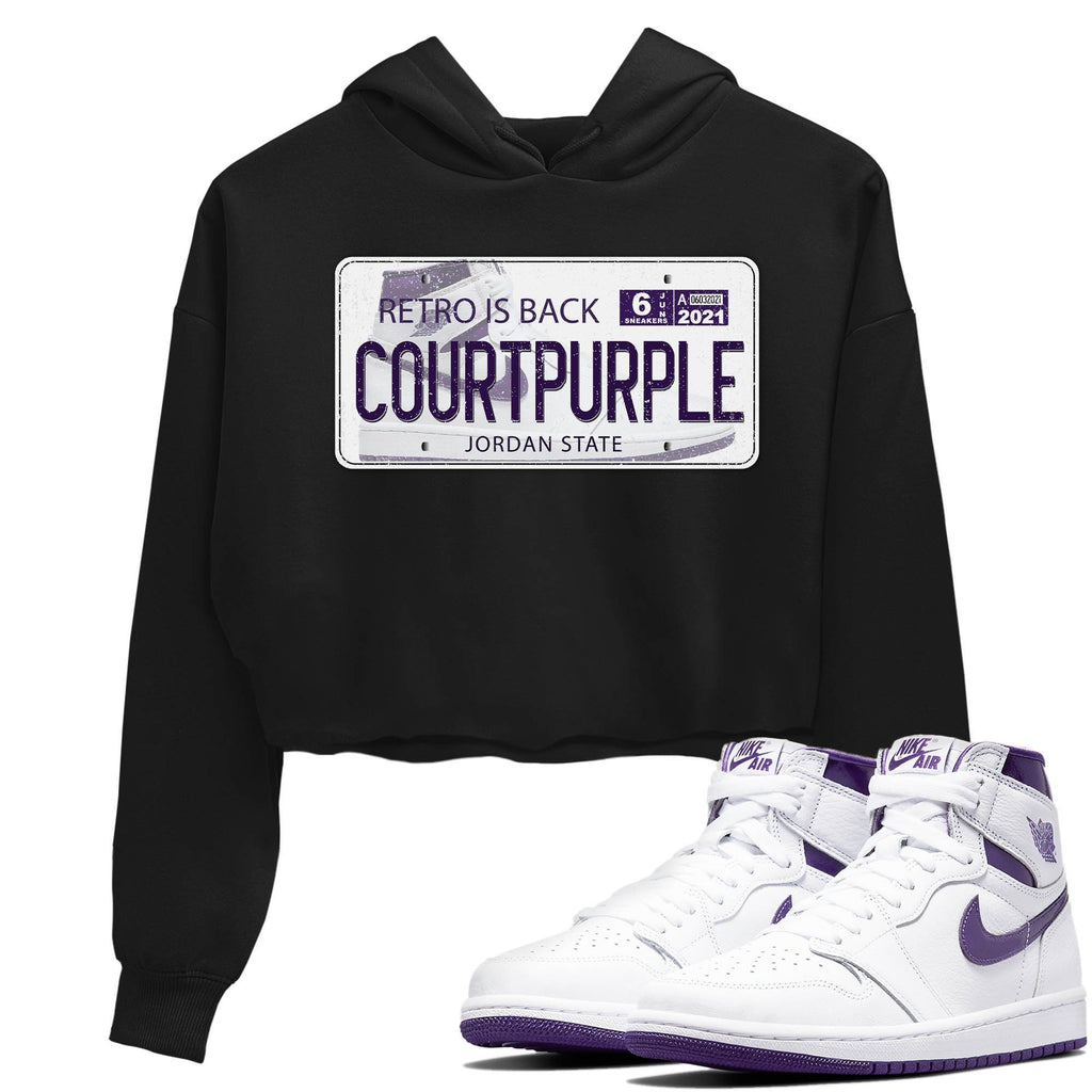 J Plate Match Crop Hoodie | WMNS Court Purple