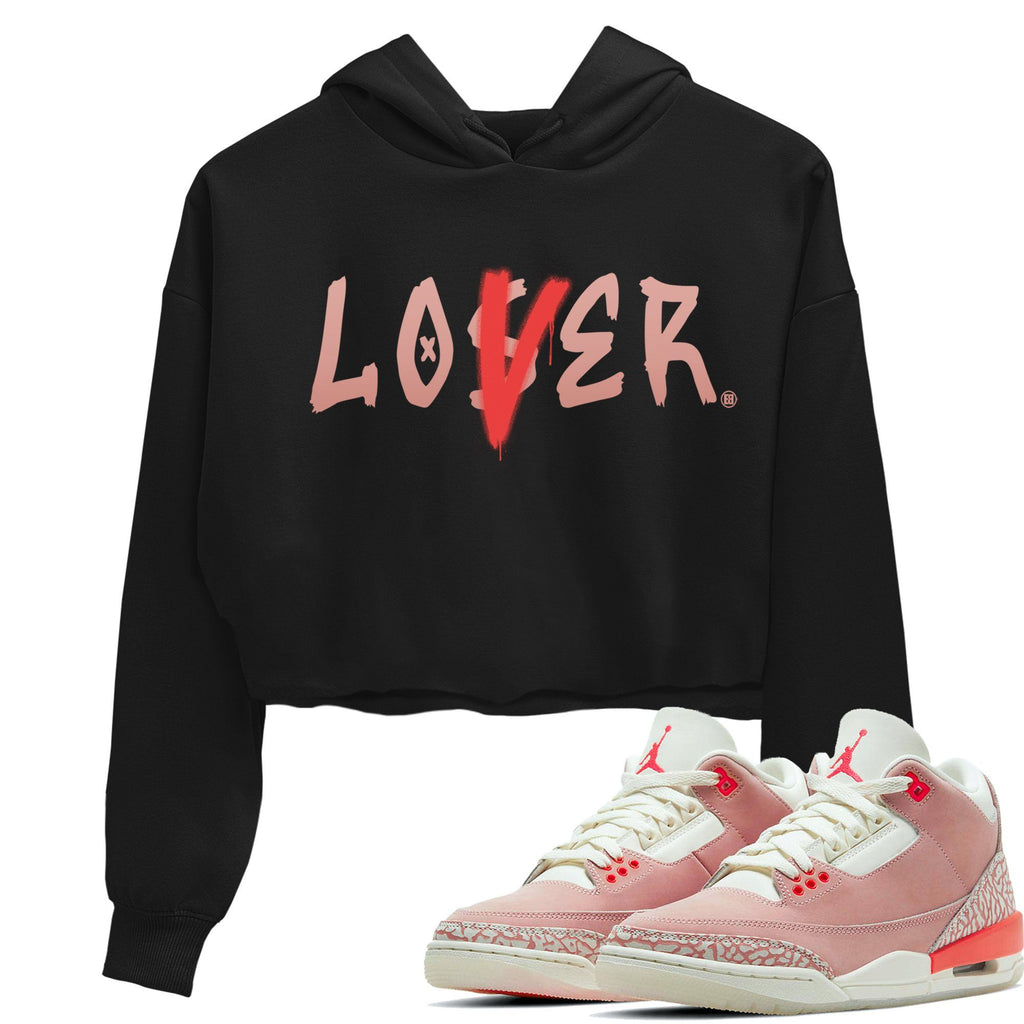 Loser Lover Match Crop Hoodie | Rust Pink