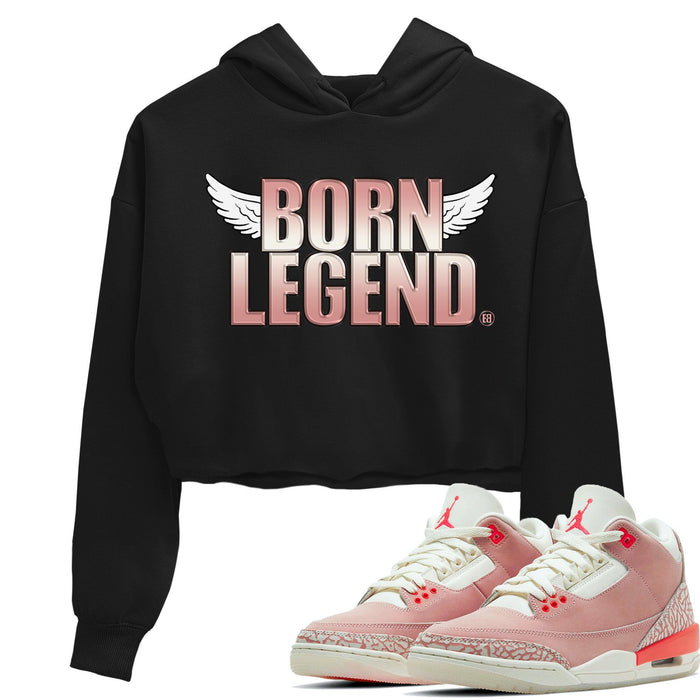 Born Legend Match Crop Hoodie | Rust Pink