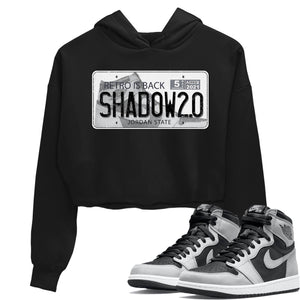 J Plate Match Crop Hoodie | Shadow 2.0