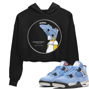 Sneakerhead Match Crop Hoodie | University Blue