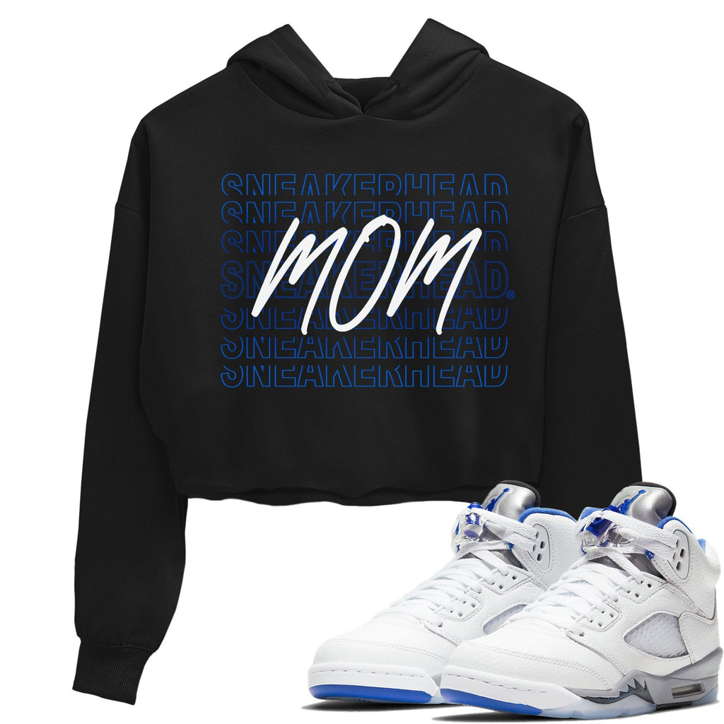 Sneakerhead Mom Match Crop Hoodie | Stealth