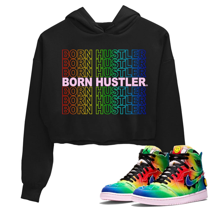 Born Hustler Match Crop Hoodie | J Balvin