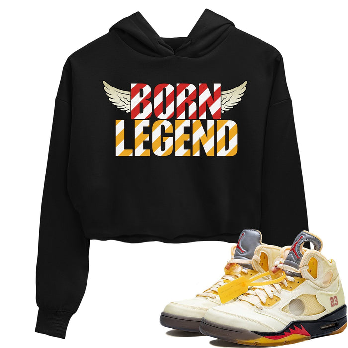 Born Legend Match Crop Hoodie | Sail