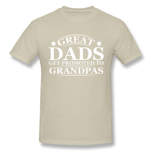 Great Dads Get Promoted To Grandpas Pops Mens Graphic Novelty Funny T Shirt