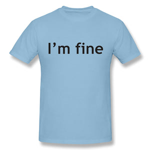 I'm Fine Graphic Novelty Sarcastic Movie Halloween Humor Zombie Funny T Shirt