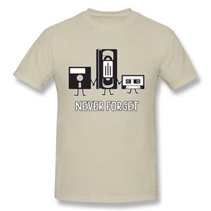 Never Forget Retro Vintage Cassette Tape Graphic Novelty Mens Funny T Shirt